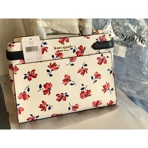 Kate Spade Staci Tea Garden Medium Satchel Purse Crossbody
